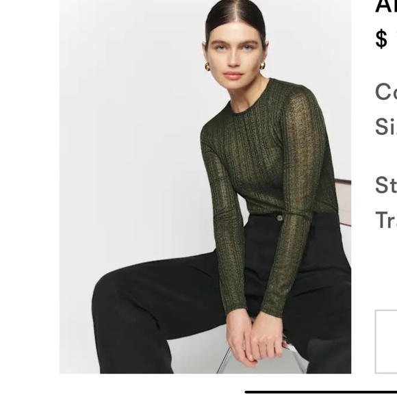 Reformation Ansley Knit Top - Picture 1 of 3